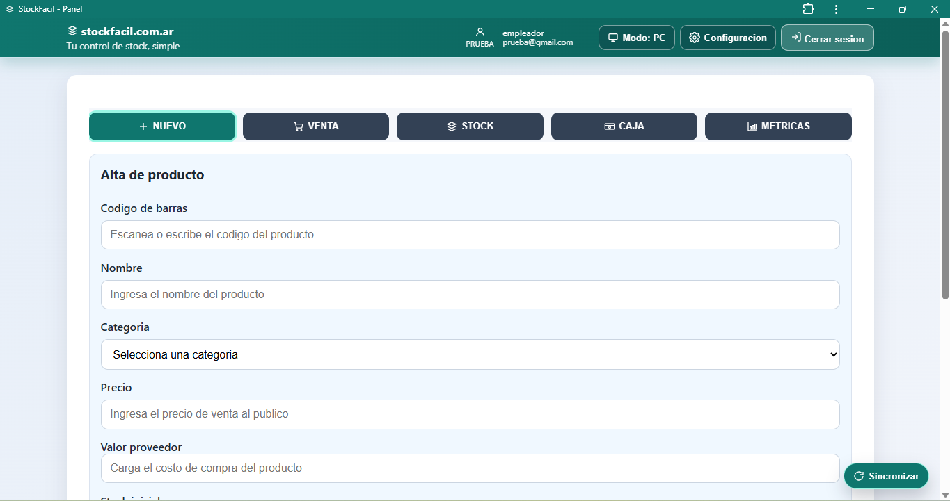 Paso 3 StockSimple instalado como app de escritorio